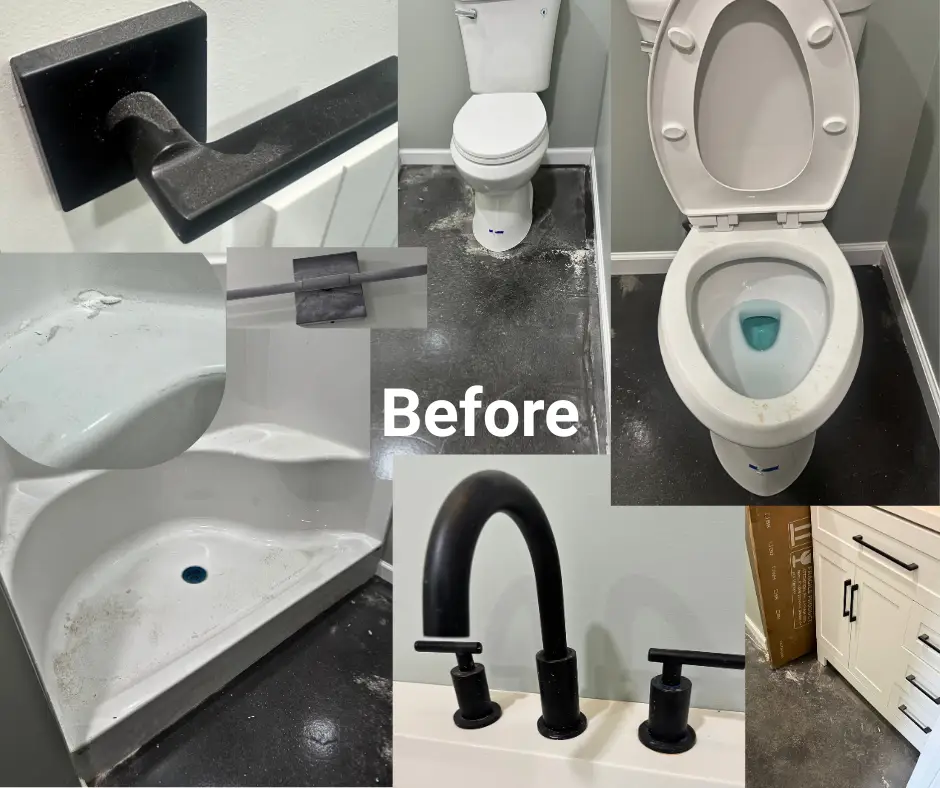 Before and after bathroom cleaning service in Maryville Tennessee